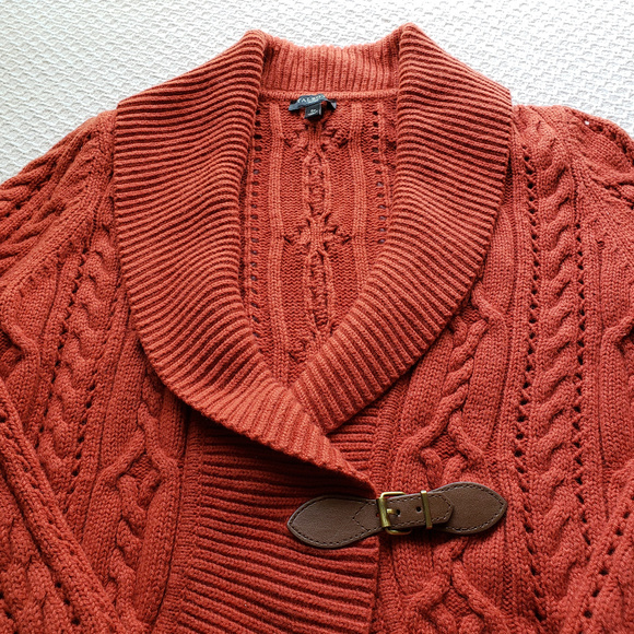 Talbots Sweaters - Talbots SP Boho Buckle Lambswool Cardigan Sweater